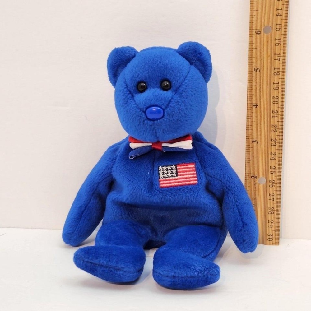 Ty Beanie Babies - John 2004 - American Flag - America